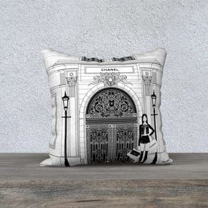 CHANEL BLACK PINK PILLOW